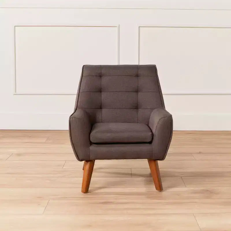 Fauteuil d'appoint pour enfant sans accoudoirs en lin naturel, 1 place