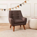 Fauteuil d'appoint pour enfant sans accoudoirs en lin naturel, 1 place