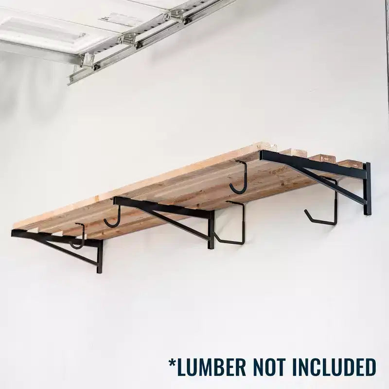 Supports d'étagère murale en acier noir, style DIY, installation individuelle, lot de 3