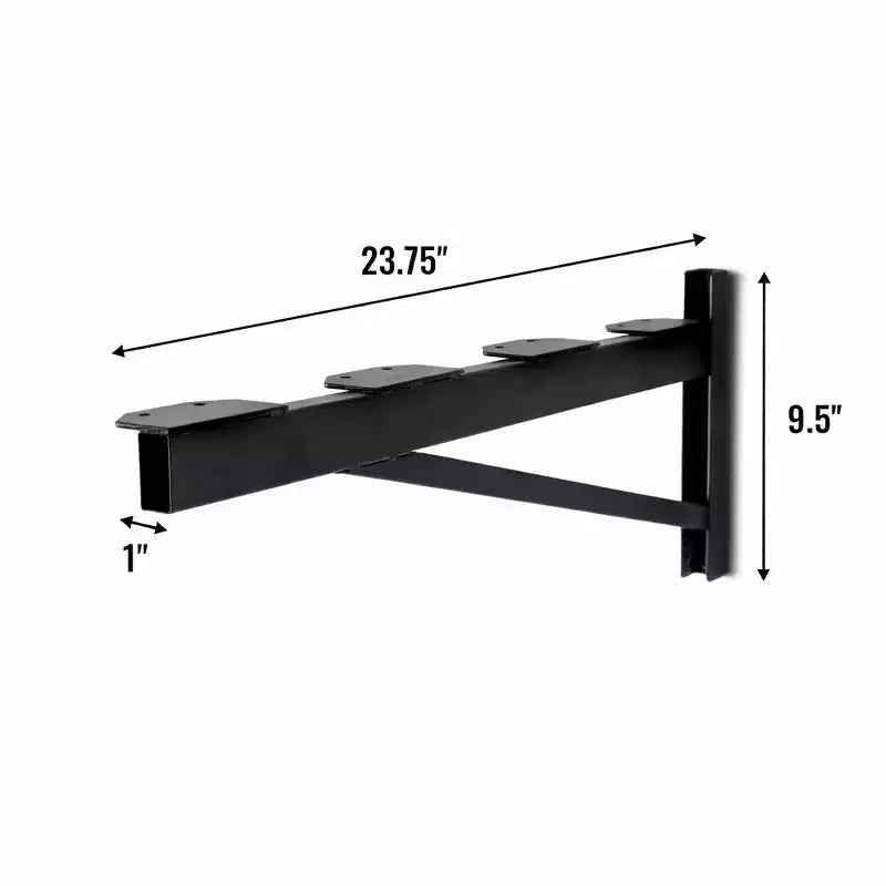 Supports d'étagère murale en acier noir, style DIY, installation individuelle, lot de 3