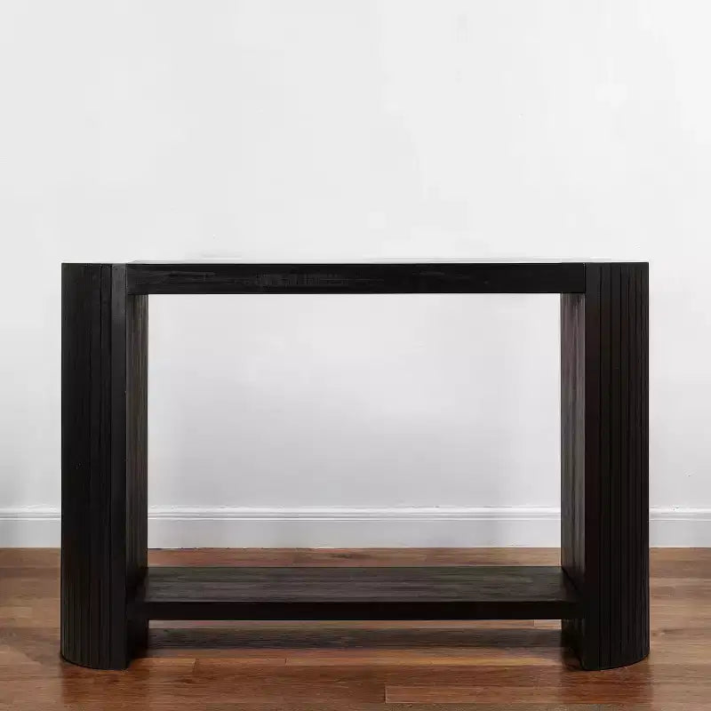 Console ovale noire, 1 personne