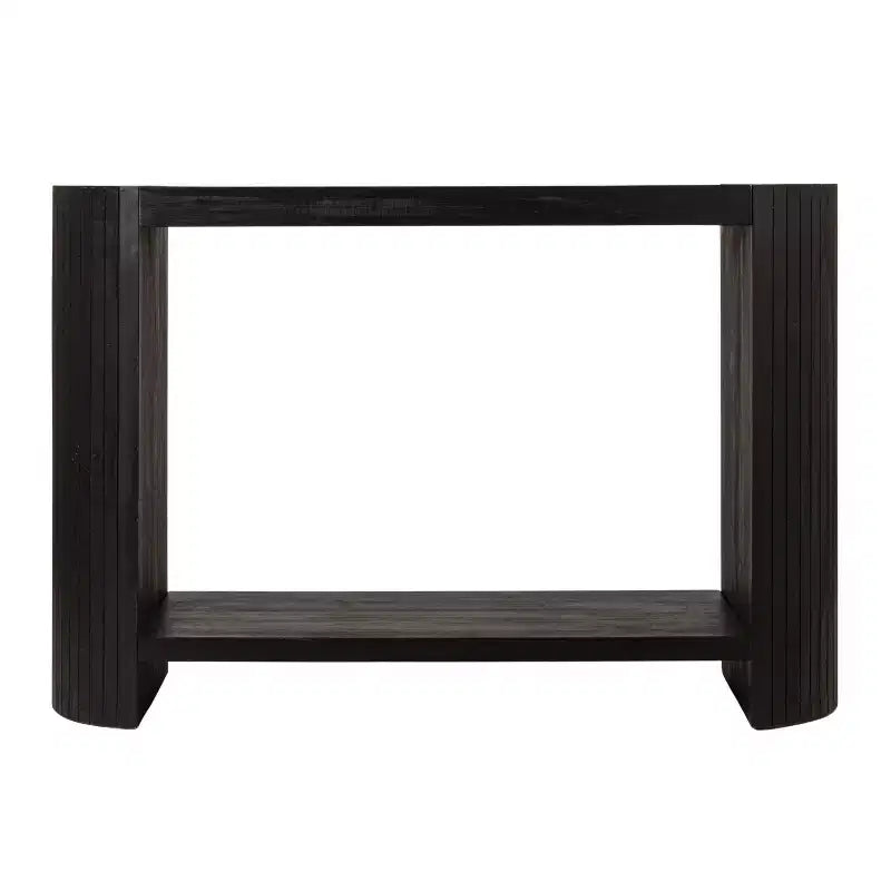 Console ovale noire, 1 personne