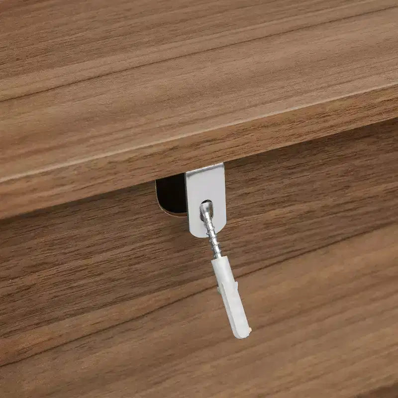 Commode d'appoint à 5 tiroirs en noyer pour adultes
