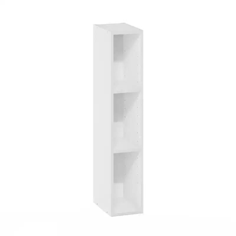Étagère étroite à 3 niveaux noire/blanche, étagères ouvertes réglables, pour utilisateur unique