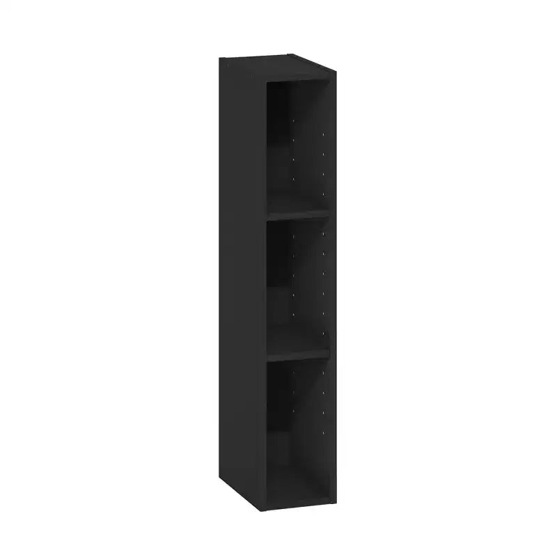 Étagère étroite à 3 niveaux noire/blanche, étagères ouvertes réglables, pour utilisateur unique