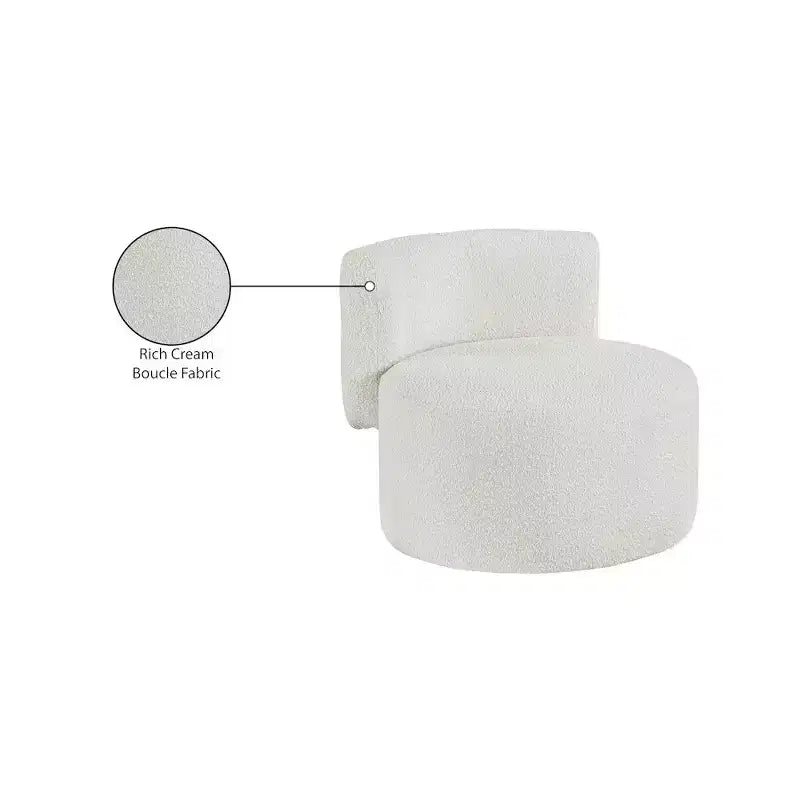 Fauteuil d'appoint en tissu bouclé, une place – Noir / Crème / Vert / Gris