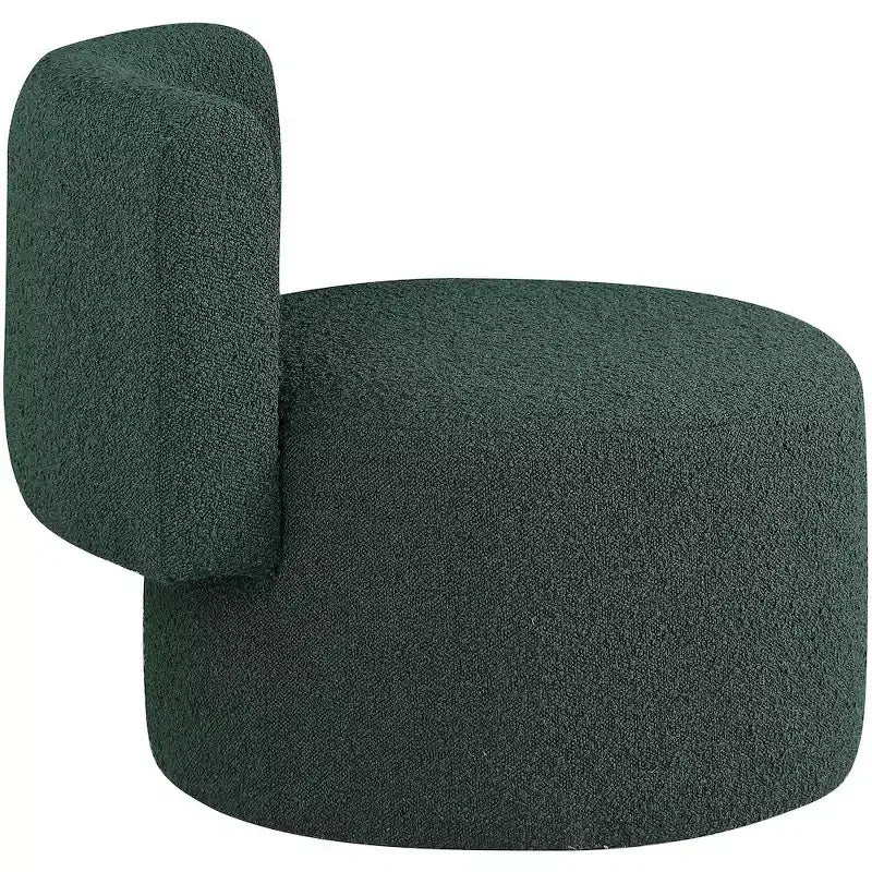 Fauteuil d'appoint en tissu bouclé, une place – Noir / Crème / Vert / Gris