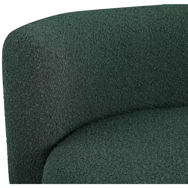 Fauteuil d'appoint en tissu bouclé, une place – Noir / Crème / Vert / Gris