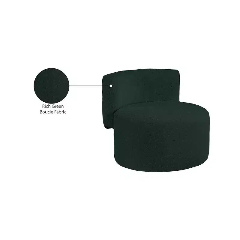 Fauteuil d'appoint en tissu bouclé, une place – Noir / Crème / Vert / Gris