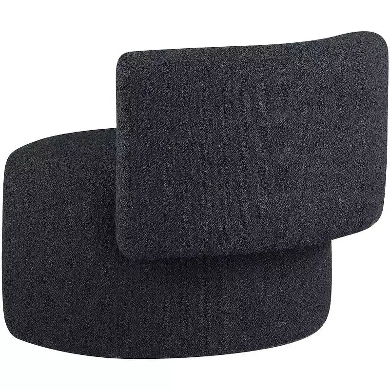 Fauteuil d'appoint en tissu bouclé, une place – Noir / Crème / Vert / Gris