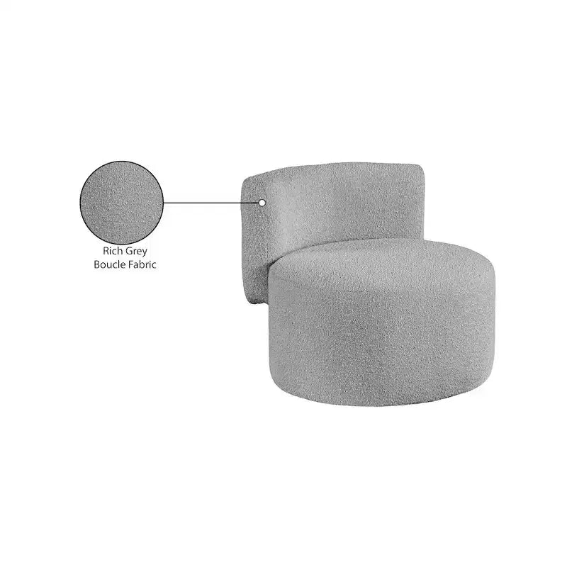 Fauteuil d'appoint en tissu bouclé, une place – Noir / Crème / Vert / Gris
