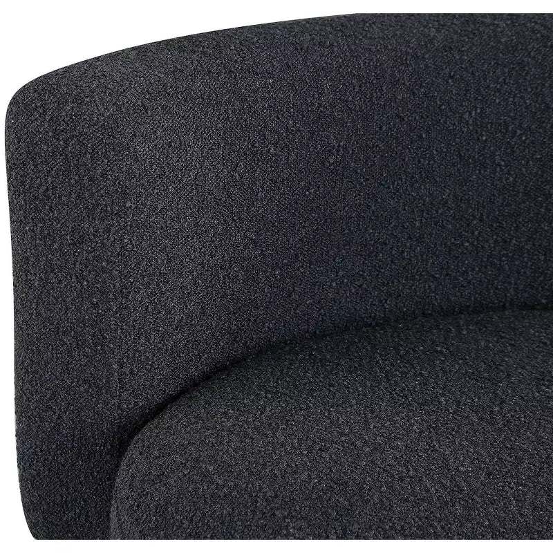 Fauteuil d'appoint en tissu bouclé, une place – Noir / Crème / Vert / Gris