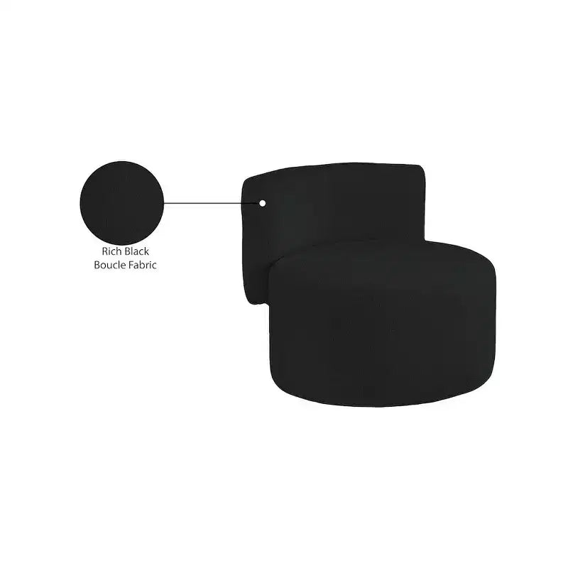Fauteuil d'appoint en tissu bouclé, une place – Noir / Crème / Vert / Gris