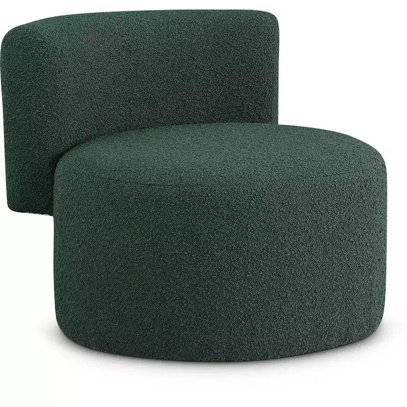 Fauteuil d'appoint en tissu bouclé, une place – Noir / Crème / Vert / Gris