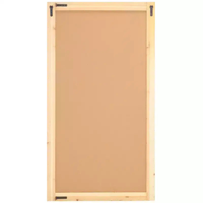 Noir / Naturel, Miroir mural rectangulaire, Encadré, Accrochage vertical ou horizontal