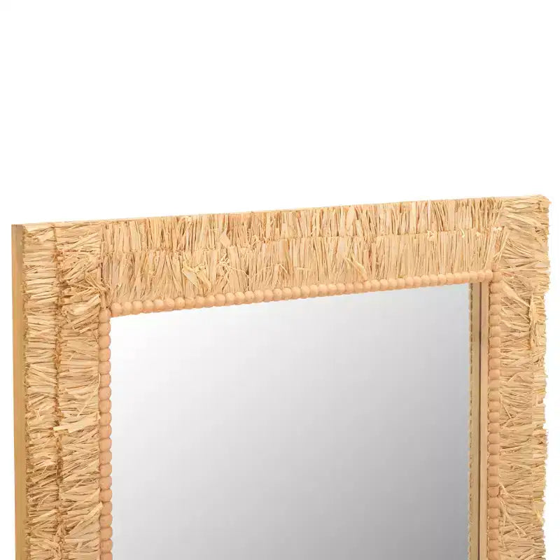 Noir / Naturel, Miroir mural rectangulaire, Encadré, Accrochage vertical ou horizontal
