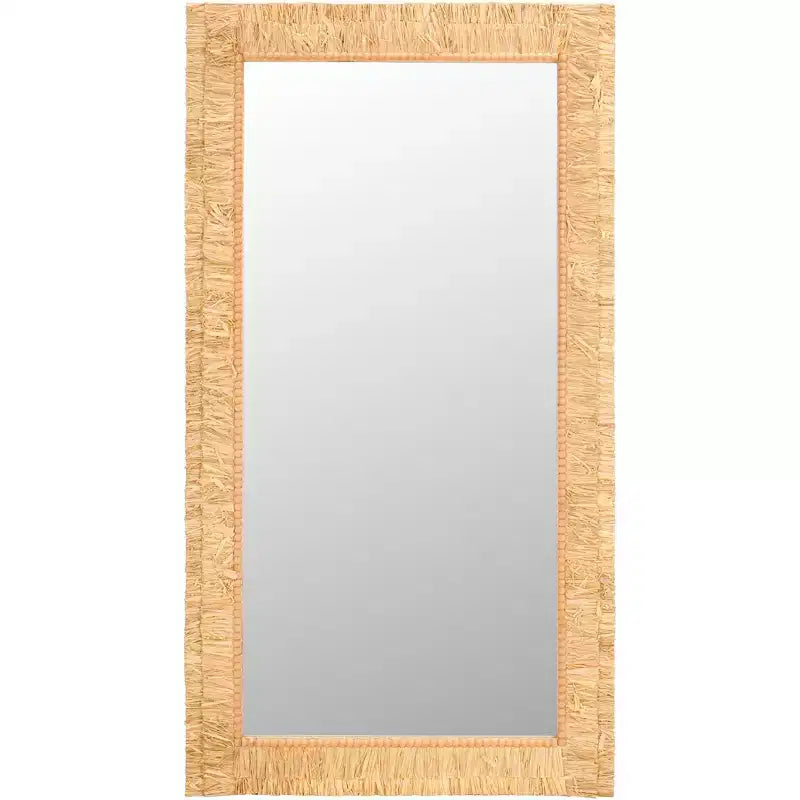 Noir / Naturel, Miroir mural rectangulaire, Encadré, Accrochage vertical ou horizontal