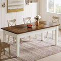 Lantine Dining Table for 4-6 People, 62-Inch Rectangular Kitchen Table with Solid Wood Legs, for Dining Room, Kitchen
