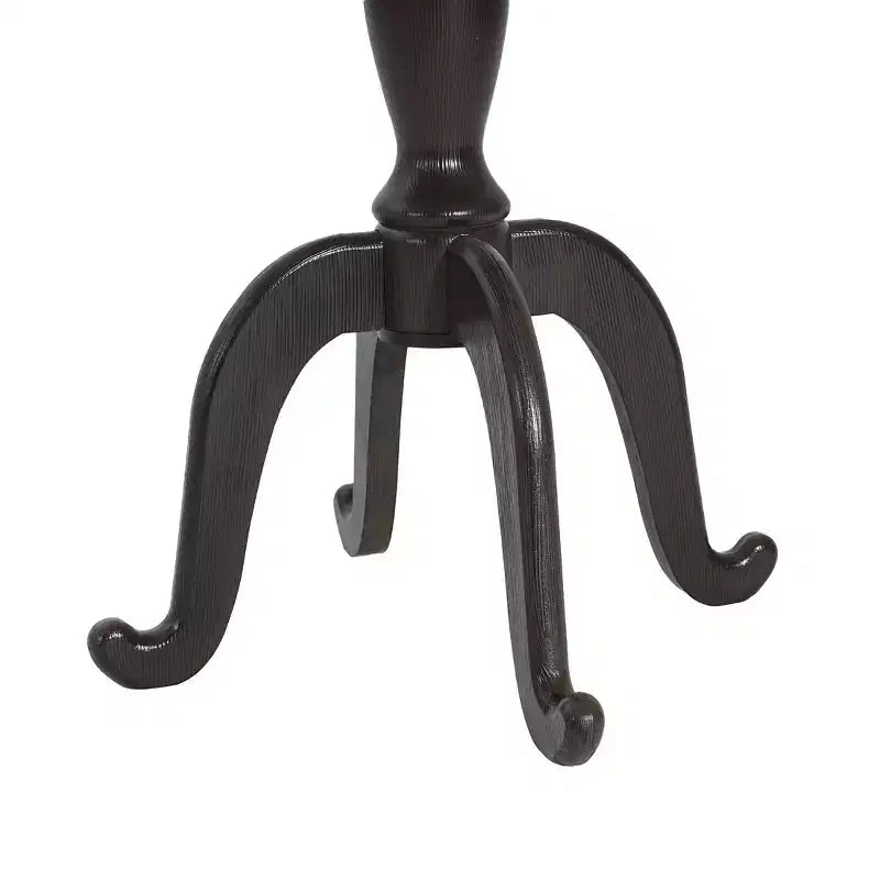 Table d'appoint octogonale noire et marron, base à pieds araignée, usage 1 personne