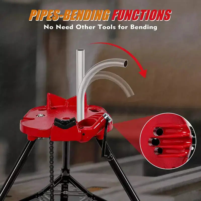 Pince étau à chaîne trépied pliable noire, capacité de 1/8" à 6", utilisateur unique