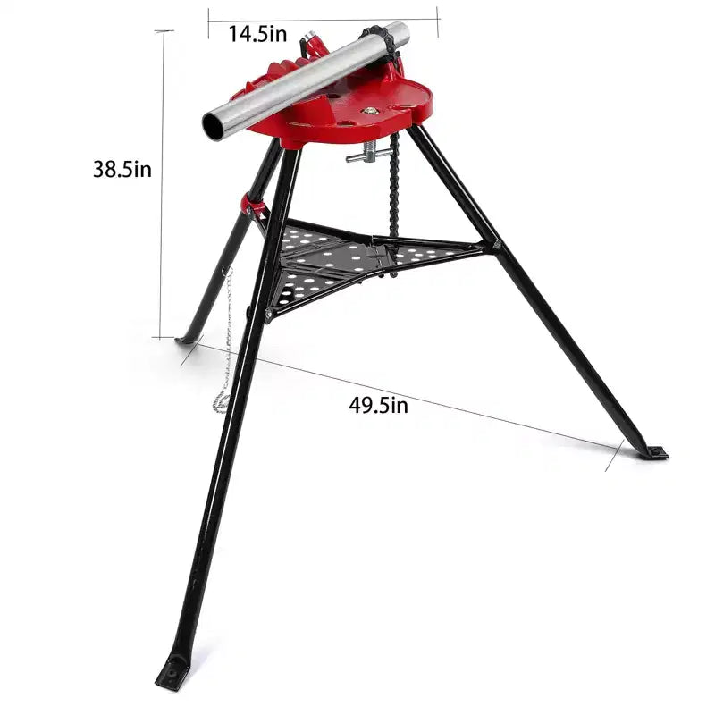 Pince étau à chaîne trépied pliable noire, capacité de 1/8" à 6", utilisateur unique