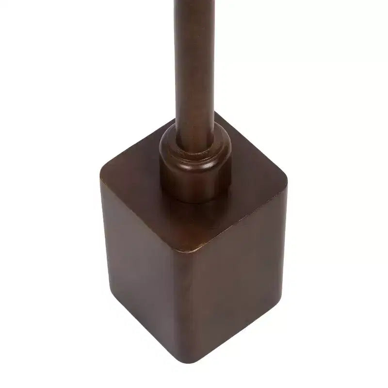 Table d'appoint carrée en bois, brun foncé/naturel pour 1