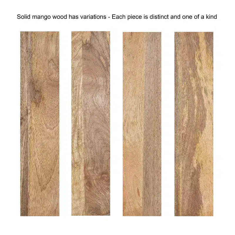 Table d'appoint rectangulaire, cadre en bois avec plateau en verre nervuré, 1 pièce