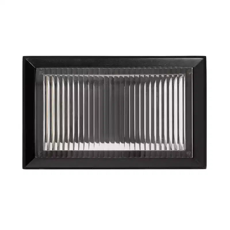 Table d'appoint rectangulaire, cadre en bois avec plateau en verre nervuré, 1 pièce
