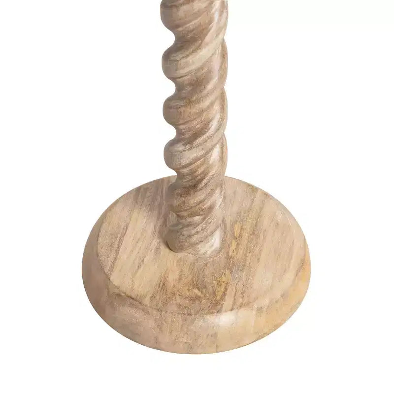 Table d'appoint ronde noire / naturelle / noyer pour 1 personne