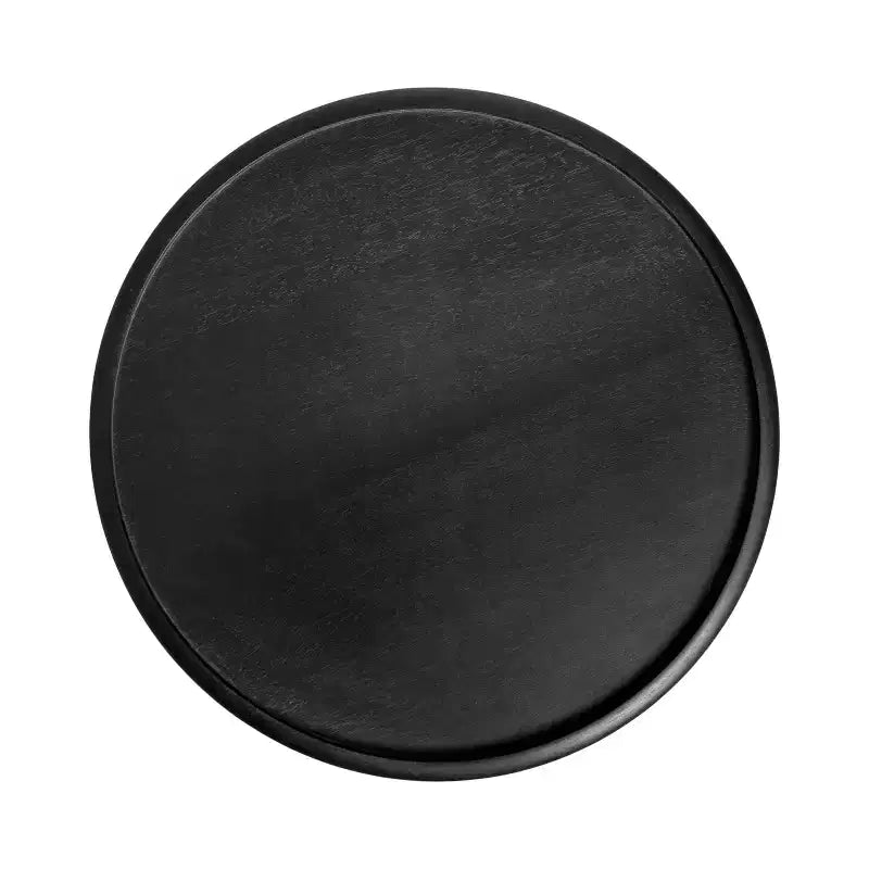 Table d'appoint ronde noire / naturelle / noyer pour 1 personne
