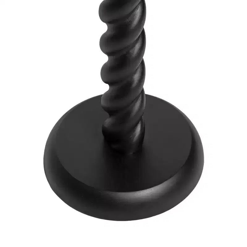 Table d'appoint ronde noire / naturelle / noyer pour 1 personne