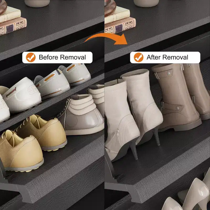 Meuble à chaussures basculant à 3 tiroirs noir – Étagère de rangement étroite en bois pour les familles