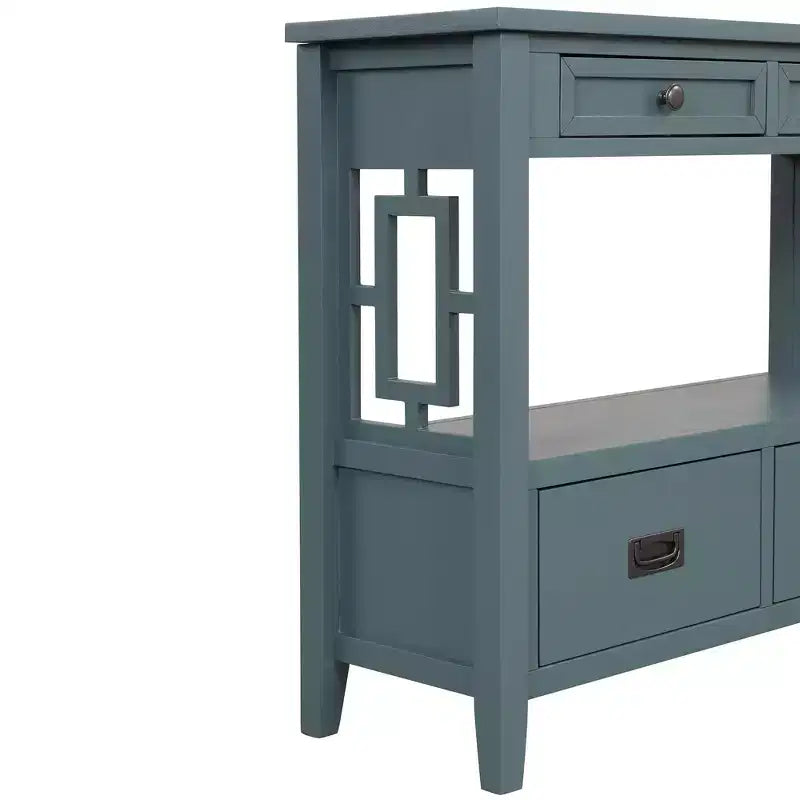 Console vintage avec 4 tiroirs et étagère ouverte – Plusieurs couleurs