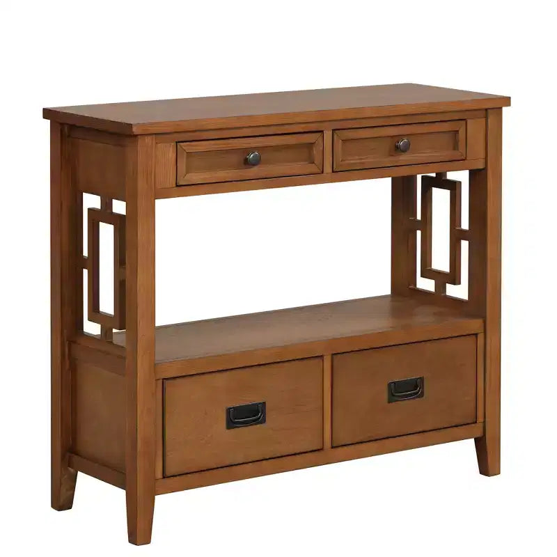 Console vintage avec 4 tiroirs et étagère ouverte – Plusieurs couleurs