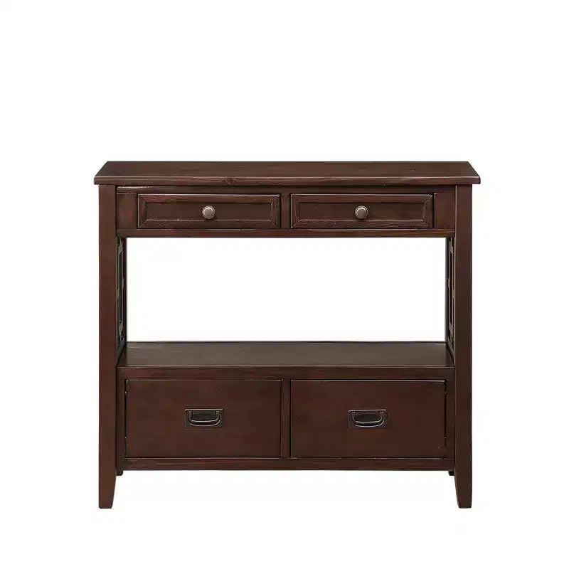 Console vintage avec 4 tiroirs et étagère ouverte – Plusieurs couleurs