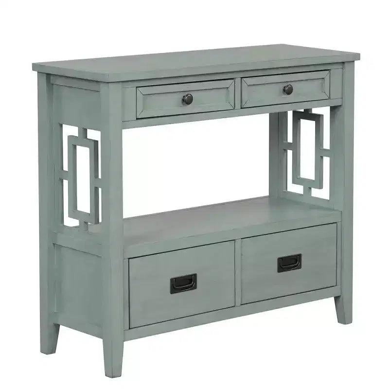 Console vintage avec 4 tiroirs et étagère ouverte – Plusieurs couleurs
