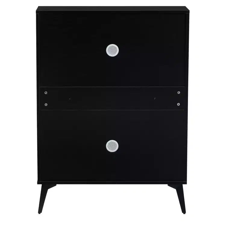 Meuble à chaussures avec 3 tiroirs et étagère ouverte – Gris antique / Noir / Blanc