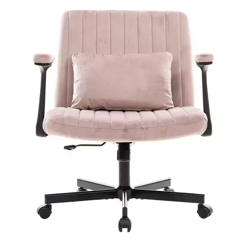 Chaise de bureau en velours, accoudoirs et hauteur réglables, siège unique, bleu/orange/rose/jaune