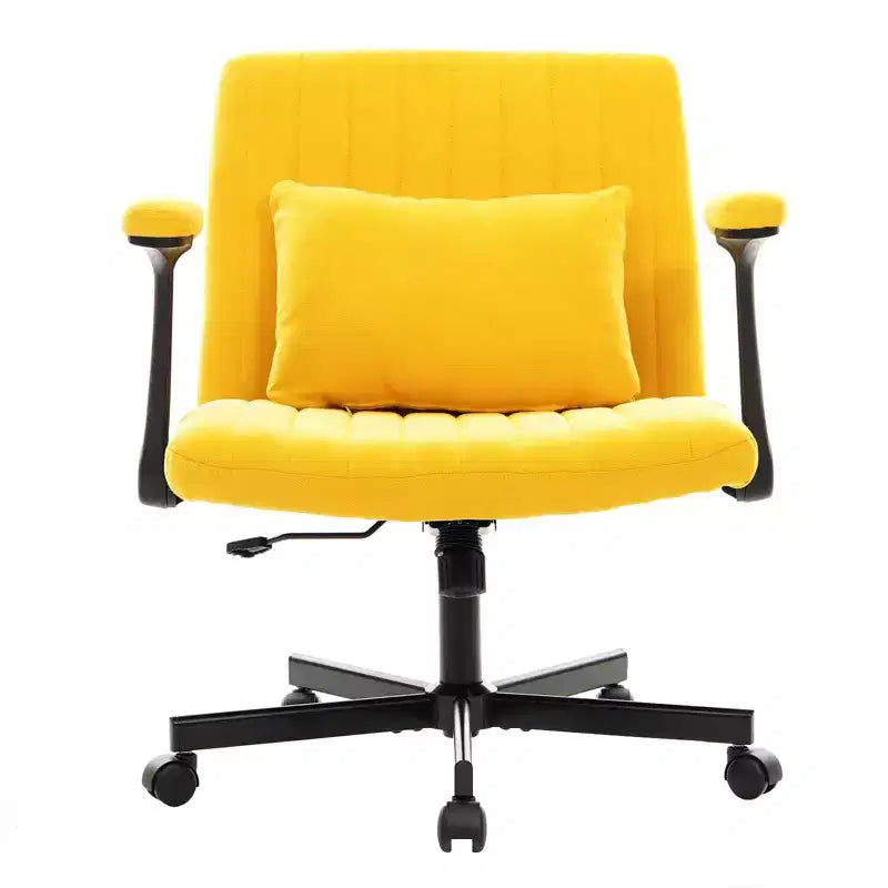 Chaise de bureau en velours, accoudoirs et hauteur réglables, siège unique, bleu/orange/rose/jaune