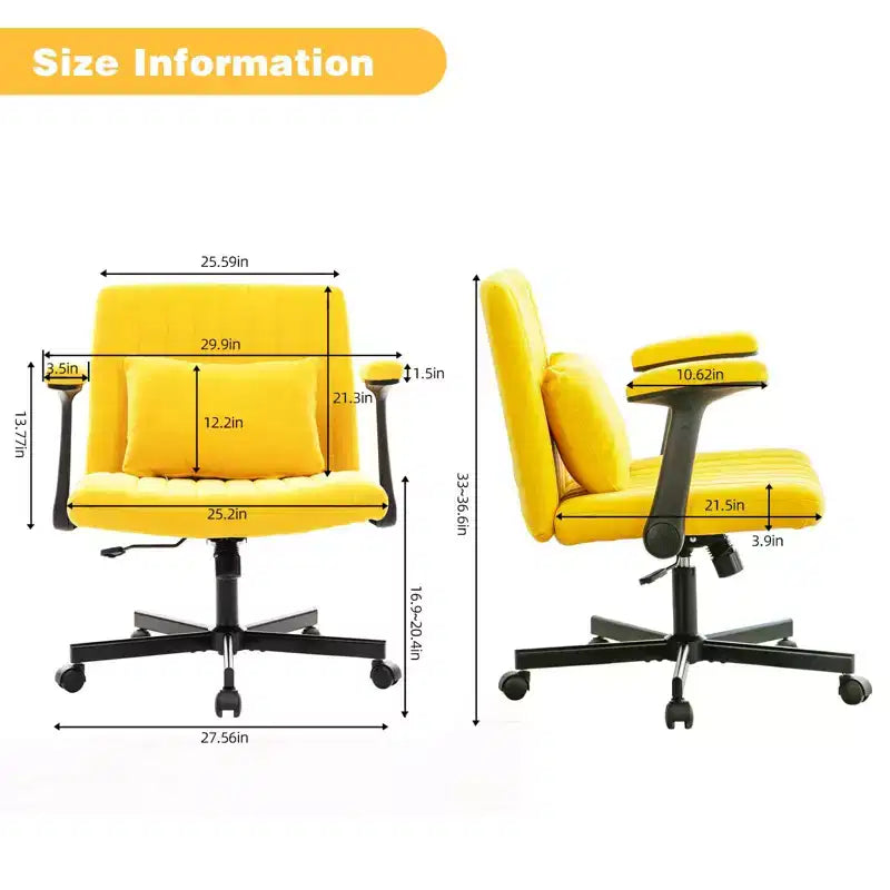 Chaise de bureau en velours, accoudoirs et hauteur réglables, siège unique, bleu/orange/rose/jaune