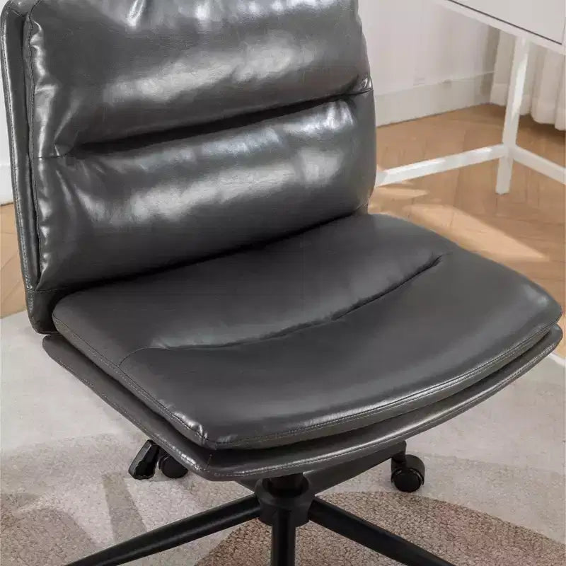 Chaise de bureau pivotante sans accoudoirs, noir/gris/blanc, réglable en hauteur, 1 personne