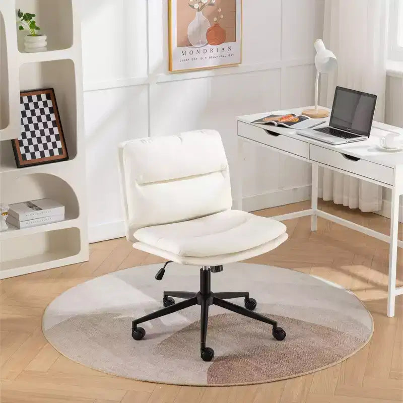 Chaise de bureau pivotante sans accoudoirs, noir/gris/blanc, réglable en hauteur, 1 personne