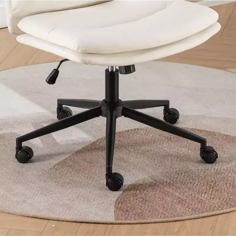 Chaise de bureau pivotante sans accoudoirs, noir/gris/blanc, réglable en hauteur, 1 personne