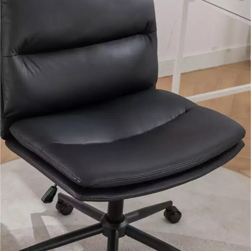 Chaise de bureau pivotante sans accoudoirs, noir/gris/blanc, réglable en hauteur, 1 personne