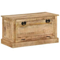 vidaXL Shoe Storage Bench Natural Wood Solid Mango Wood Medium