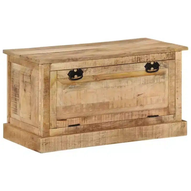 vidaXL Shoe Storage Bench Natural Wood Solid Mango Wood Medium