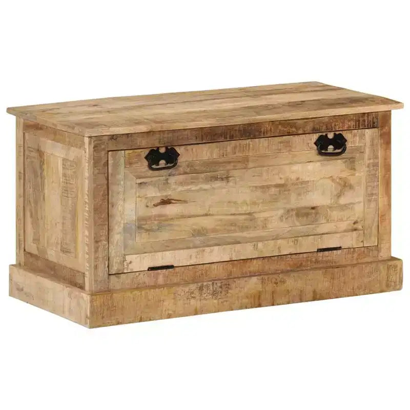 Banc de rangement à chaussures 1 place en bois de manguier massif marron