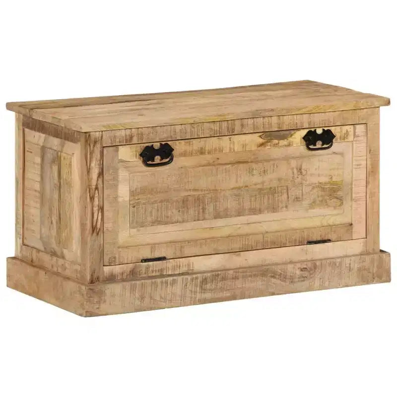 Banc de rangement à chaussures 1 place en bois de manguier massif marron