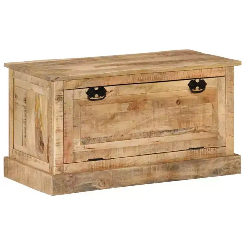 Banc de rangement à chaussures 1 place en bois de manguier massif marron