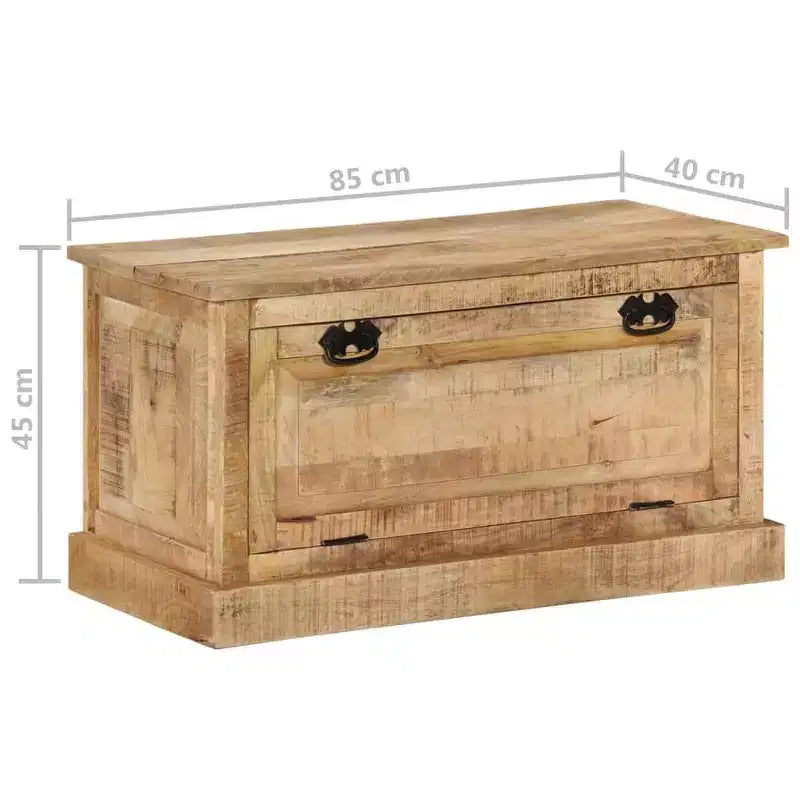 Banc de rangement à chaussures 1 place en bois de manguier massif marron